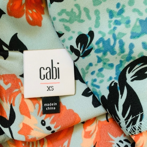 EUC Cabi Maya Style 5400 Tropical Floral Knot Dress Size XS - Picture 6 of 7